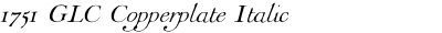 1751 GLC Copperplate Italic